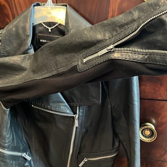 BCBGMaxAzria Black Leather Jacket.  Size Small - Picture 7 of 12